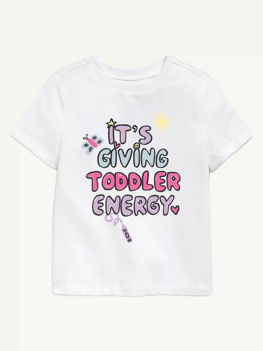 Giving Toddler Energy Short Sleeve Graphic T-Shirt For Toddler