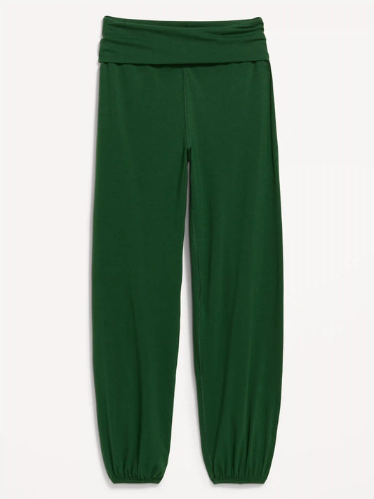 Fold-Over Waist Fitted Joggers