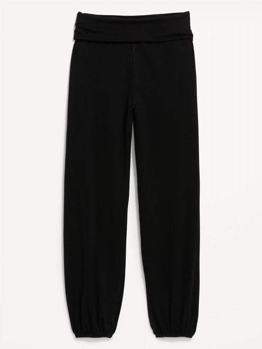 Fold-Over Waist Fitted Joggers