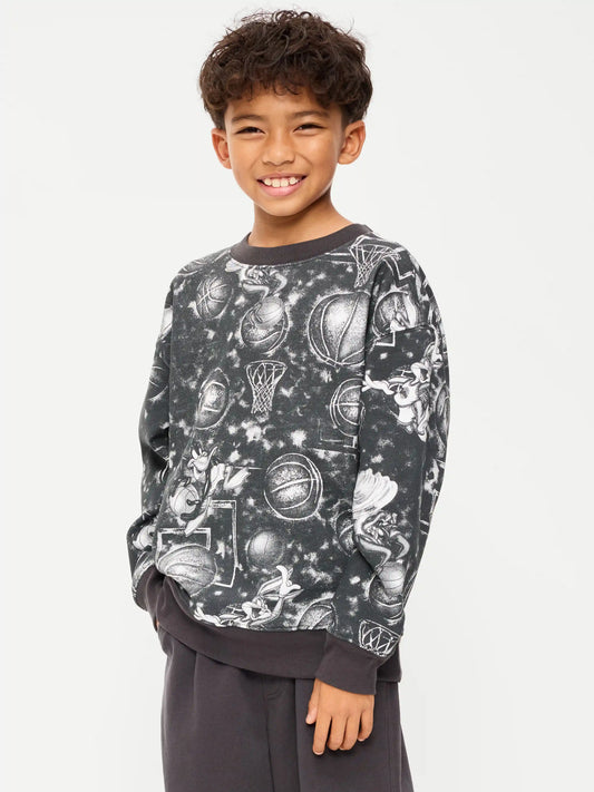 Space Jam™ Gender-Neutral Oversized Graphic Sweatshirt for Kids