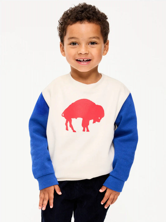 New York Giants Oversized Crew-Neck Sweatshirt for Toddler Boys