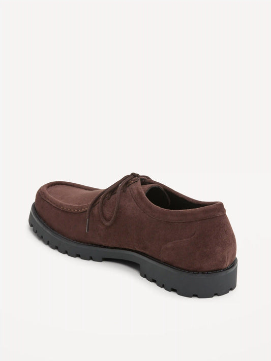 Faux-Suede Derby Boots for Men