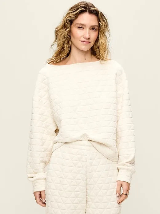 Quilted Bounce Boatneck Sweatshirt