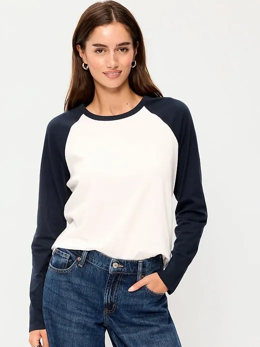 EveryWear Long-Sleeve Raglan Baseball T-Shirt
