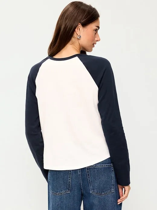 EveryWear Long-Sleeve Raglan Baseball T-Shirt