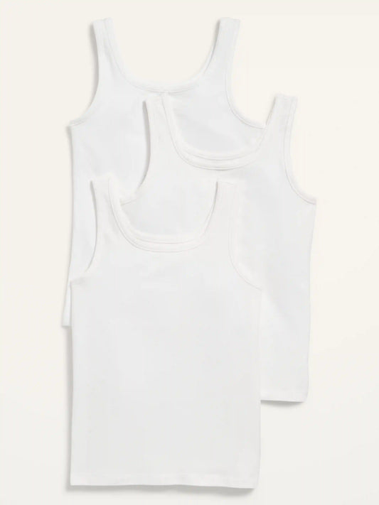Square-Neck Tank Top 3-Pack for Girls