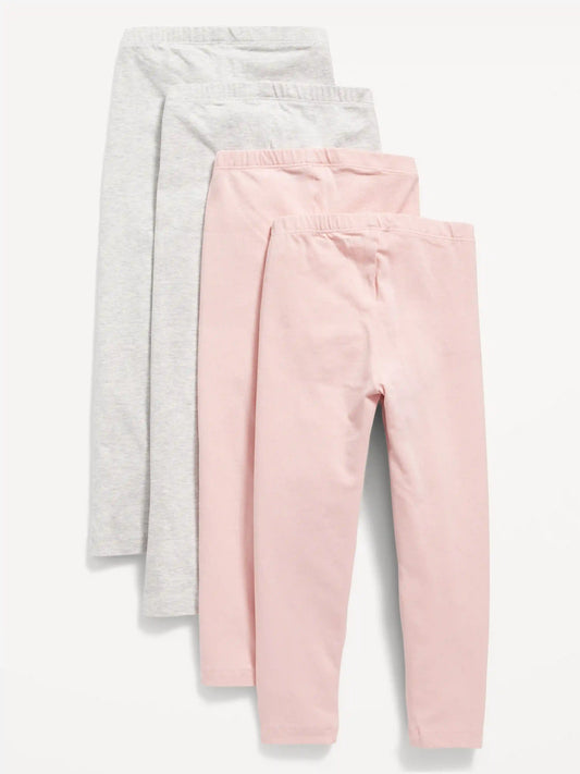 4-Pack Full-Length Jersey Leggings for Toddler Girls