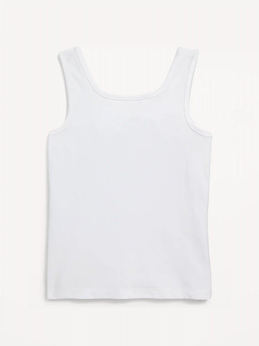 Solid Fitted Tank Top for Girls