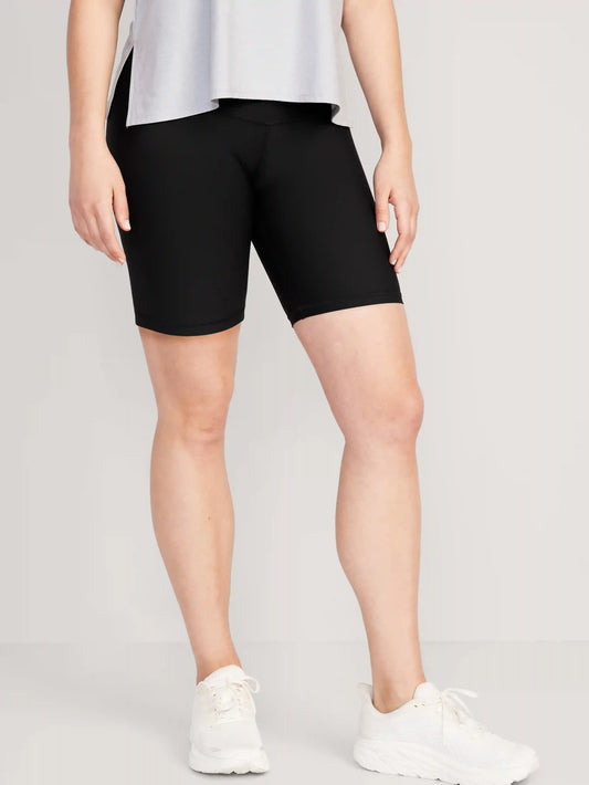 Maternity Full-Panel PowerSoft Postpartum Support Biker Shorts -- 8-inch inseam