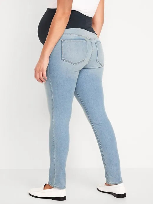 Maternity Full-Panel Wow Straight Jeans