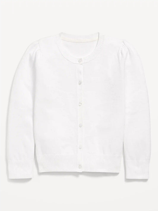 School Uniform Button-Up Cardigan for Girls