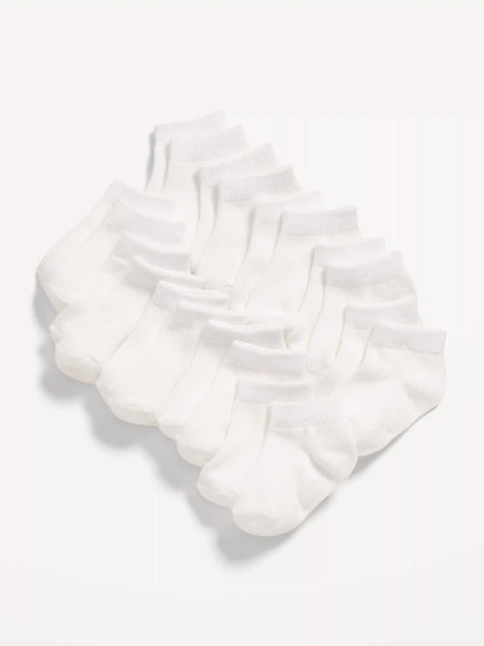 Unisex 10-Pack Ankle Socks for Toddler & Baby
