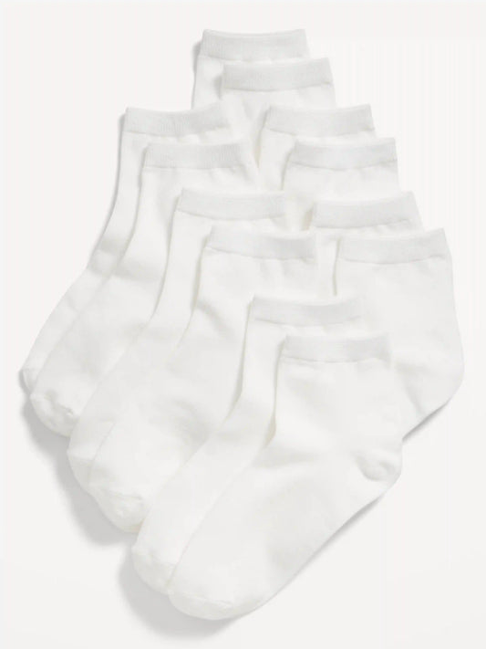 Quarter-Crew Socks 6-Pack for Girls
