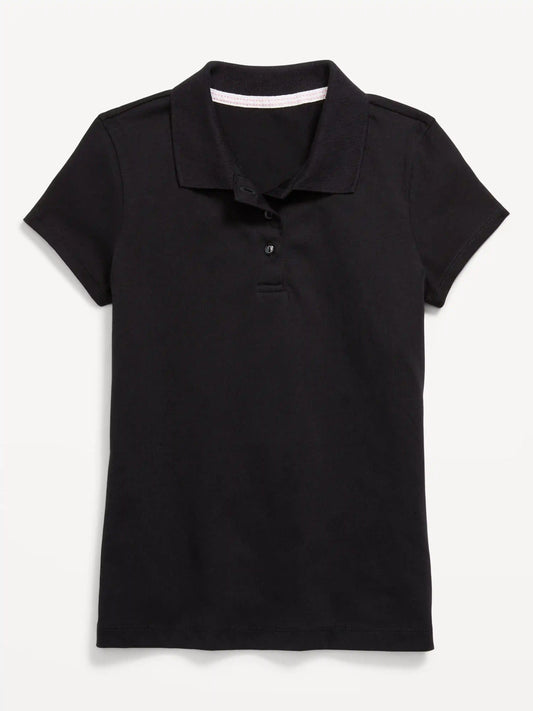 School Uniform Jersey-Knit Polo Shirt for Girls