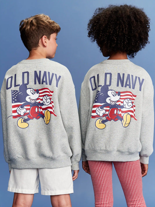 Old Navy x Disney© Mickey Mouse Flag Graphic Crew-Neck Sweatshirt for Boys