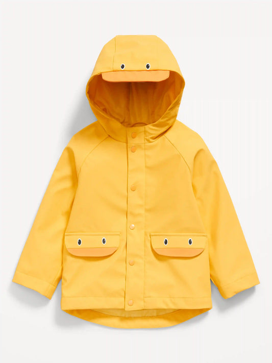 Water-Resistant Unisex Critter Hooded Jacket for Toddler
