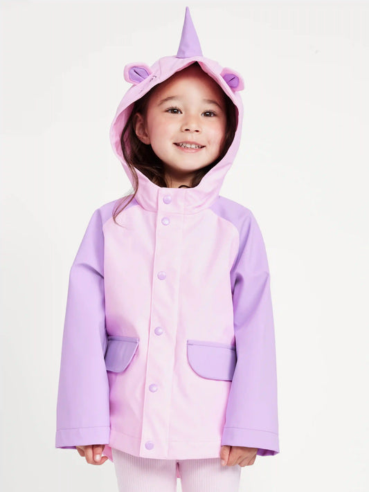 Water-Resistant Unisex Critter Hooded Jacket for Toddler