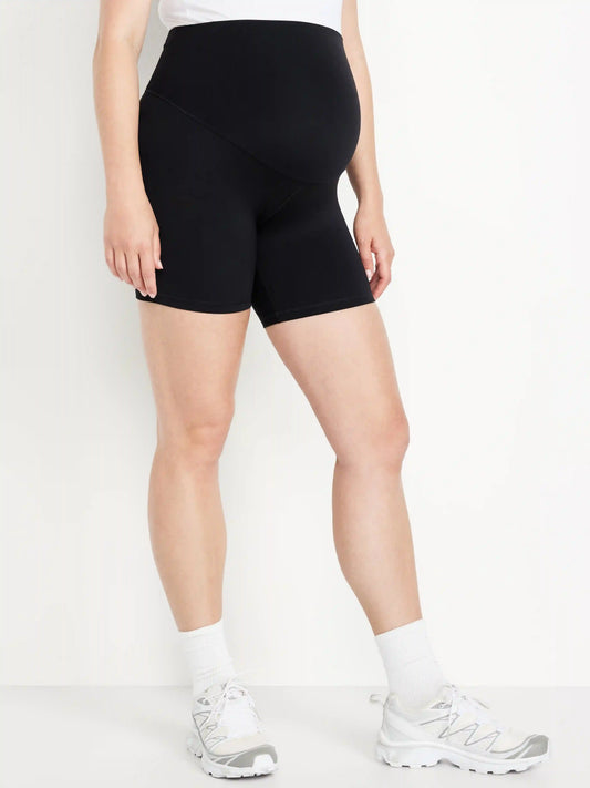 Maternity Full-Panel StudioSmooth Biker Shorts -- 6-inch inseam