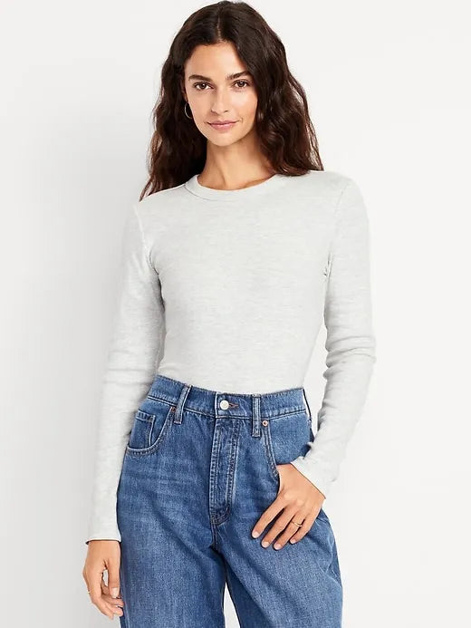 Snug Long-Sleeve Crew-Neck T-Shirt