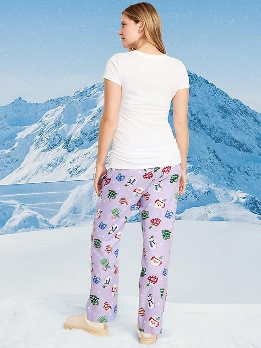 Maternity Printed Flannel Pajama Pants