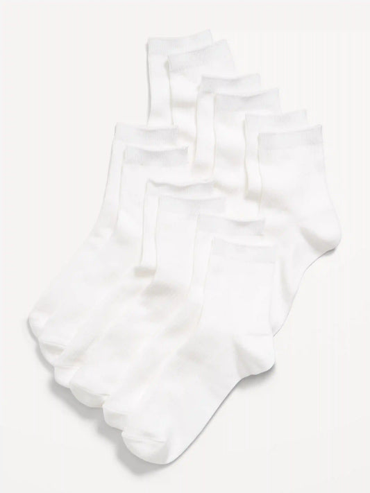 Novelty Quarter Crew Socks 6-Pack for Women