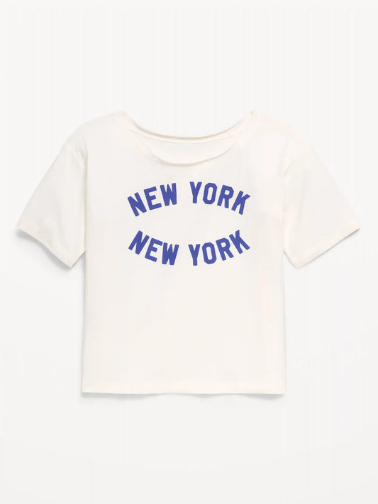 Off-Shoulder Graphic T-Shirt for Girls