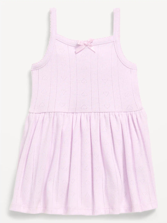 Pointelle-Knit Bodysuit Dress for Baby