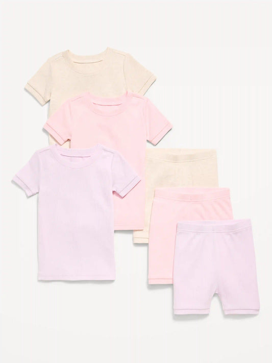 Ribbed Snug-Fit Pajama 6-Piece for Toddler & Baby