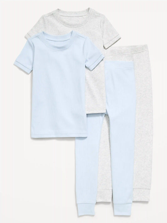 Printed Snug-Fit Pajama 4-Piece for Toddler & Baby