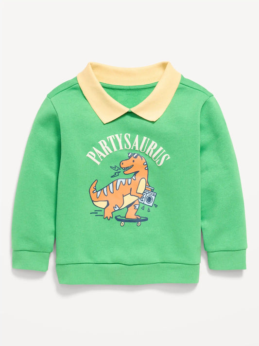 Oversized Collared Unisex Birthday Sweatshirt for Toddler