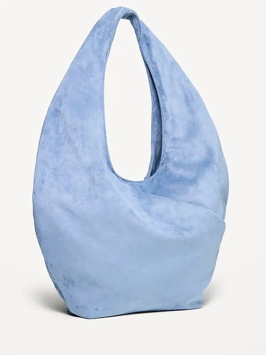 Oversized Faux-Suede Hobo Bag
