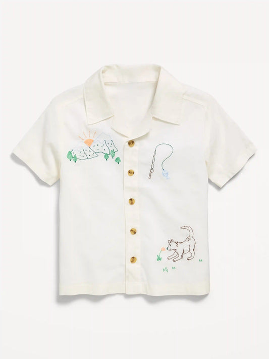 Printed Short-Sleeve Shirt for Toddler Boys