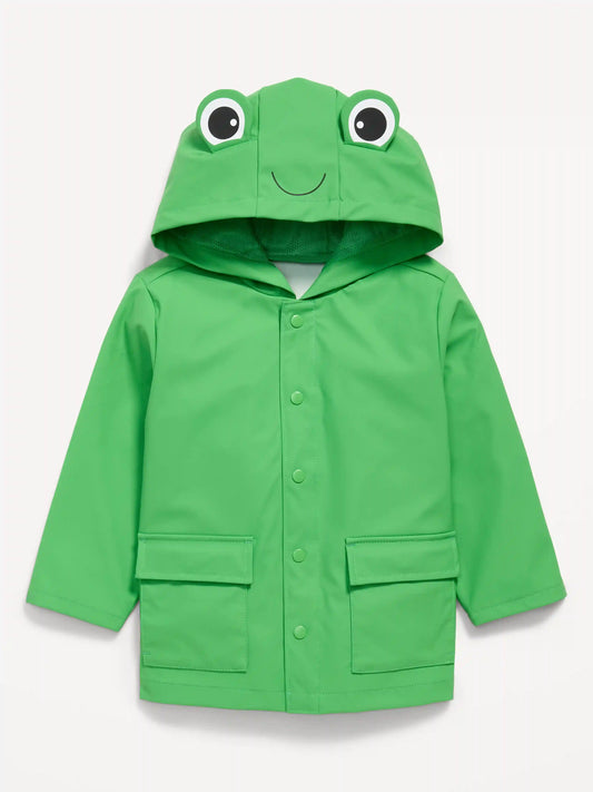 Water-Resistant Unisex Critter Hooded Jacket for Toddler