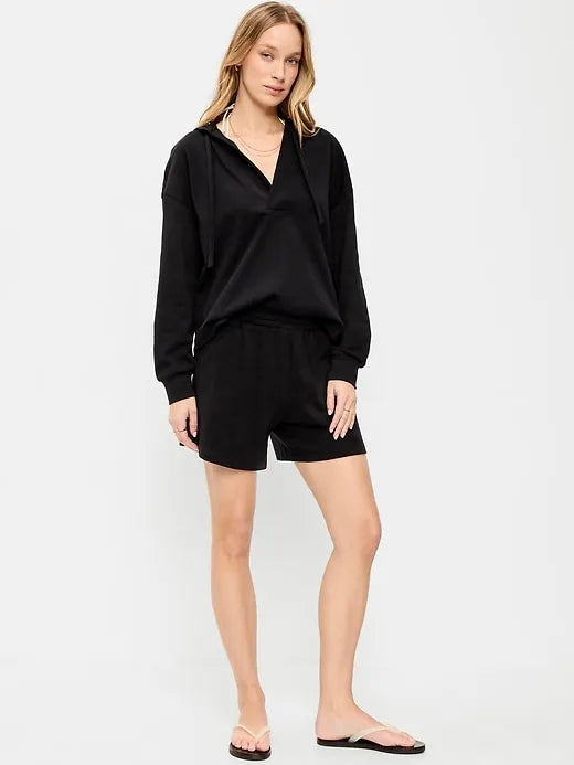 High-Waisted Relaxed Shorts -- 5-inch inseam