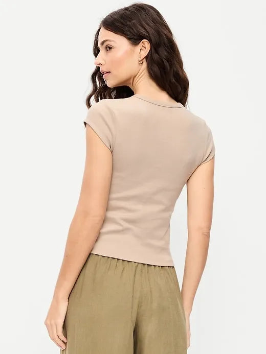 Snug High V-Neck T-Shirt