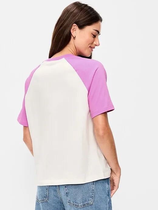 Vintage Crew-Neck Raglan T-Shirt