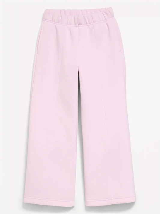 High-Waisted Bounce Fleece Wide-Leg Sweatpants for Girls