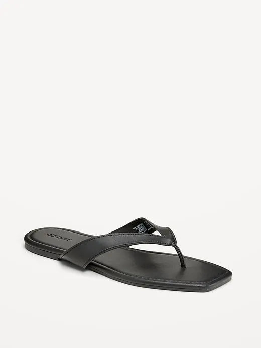 Square-Toe Flip-Flops for Women