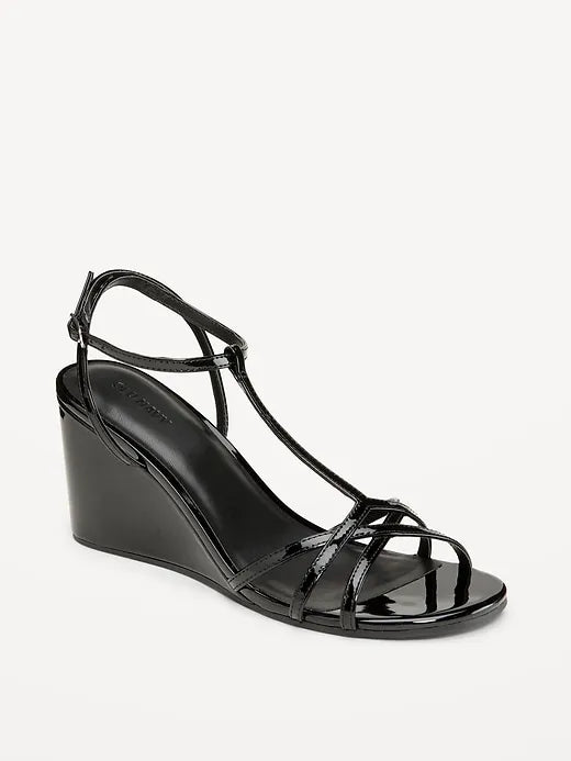 T-Strap Wedge Sandals for Women