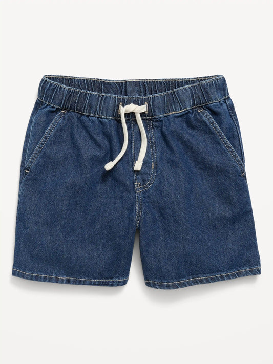 Above Knee Super Baggy Pull-On Jean Shorts for Boys