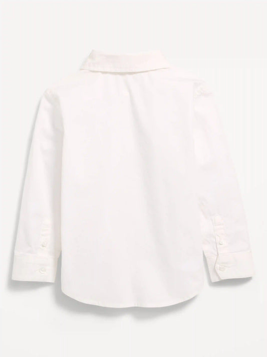 Long-Sleeve Bow-Tie Poplin Shirt for Toddler Boys