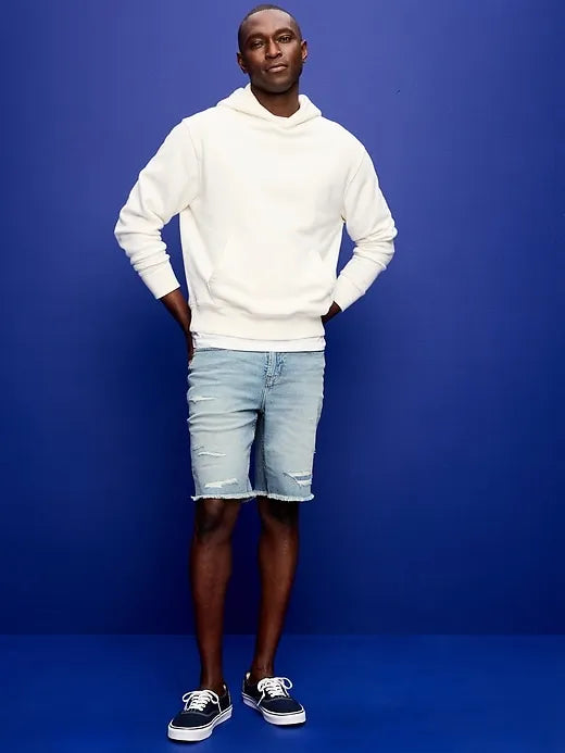 Slim Built-In Flex Jean Shorts-- 9-inch inseam