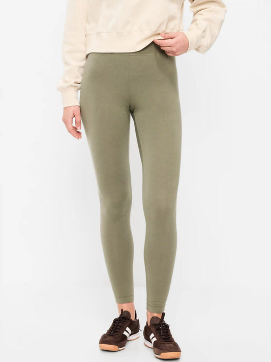 High-Waisted Jersey Fashion Layering Leggings