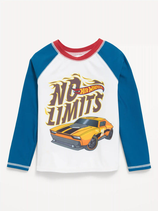 Hot Wheels™ Graphic Rashguard Swim Top for Toddler Boys