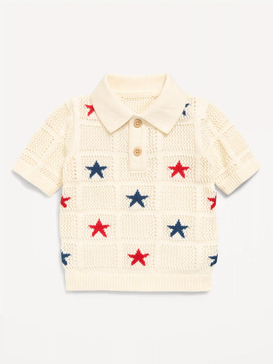 Short-Sleeve Sweater-Knit Polo for Baby