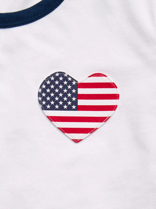 Softest Short-Sleeve Heart-Pocket T-Shirt for Girls