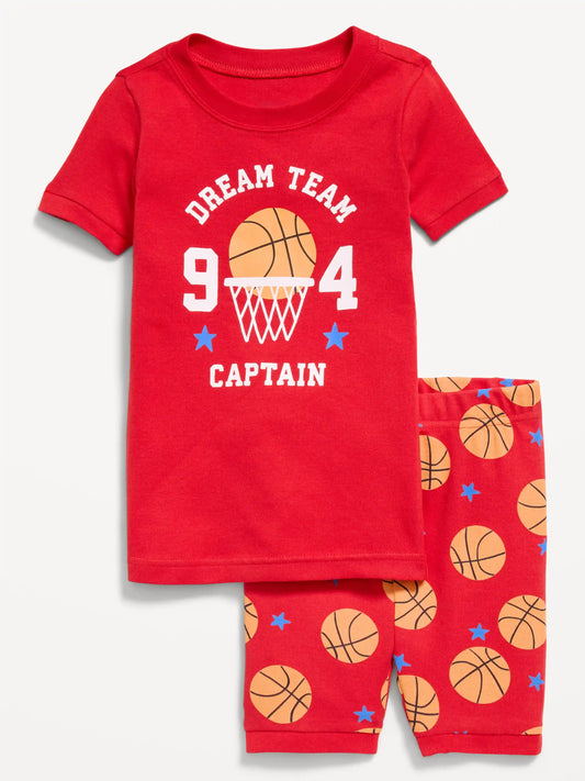 Ribbed Snug-Fit Pajama Set for Toddler & Baby
