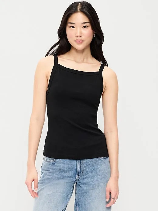 Snug Apron-Neck Tank Top