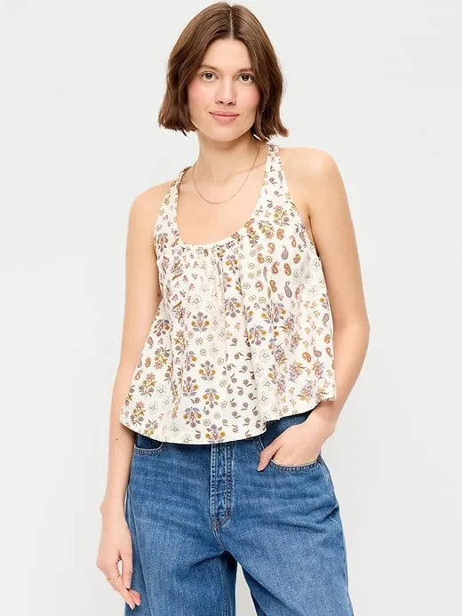 Sleeveless Trapeze Tank Top