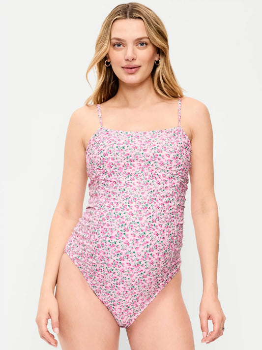 Maternity Ruched One-Piece Swimsuit
